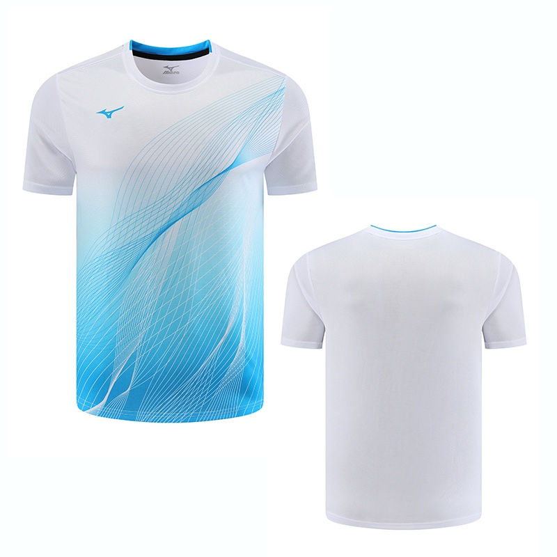 Thumbnail: Mizuno T-Shirt Shorts Set Badminton Tennis T-Shirt Training Quick Dry