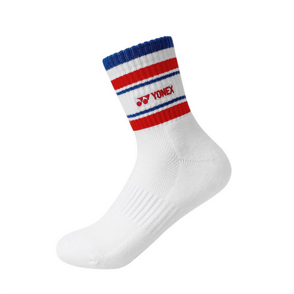 Thumbnail: Yonex 3D Ergo Mid-Crew Striped Socks