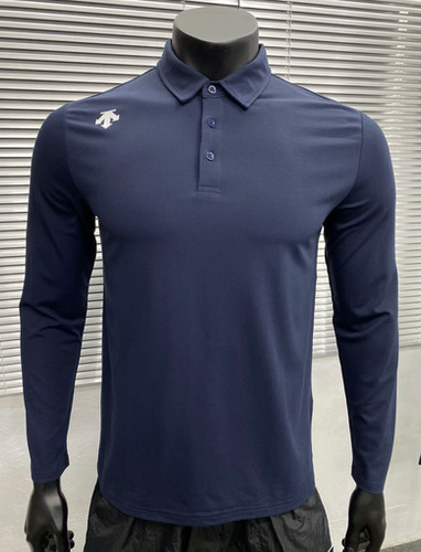 Descente Long Sleeve Polo Shirt DUALIS Series Men's Outdoor Daily Wear ...