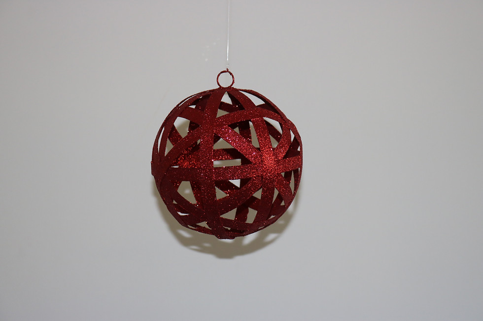 Miniatura: Sfera Natalizia Glitter 25cm 3d da interno
