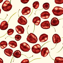 Motif Cerises Aquarelle