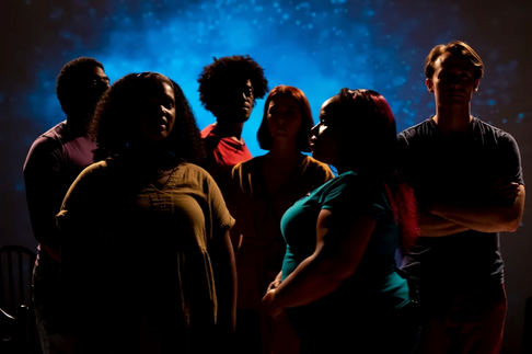 A behind-the-scenes snapshot from New Light Theatre production's company of Citizen: An American Lyric. Photo by Lena Mucchetti Photography.