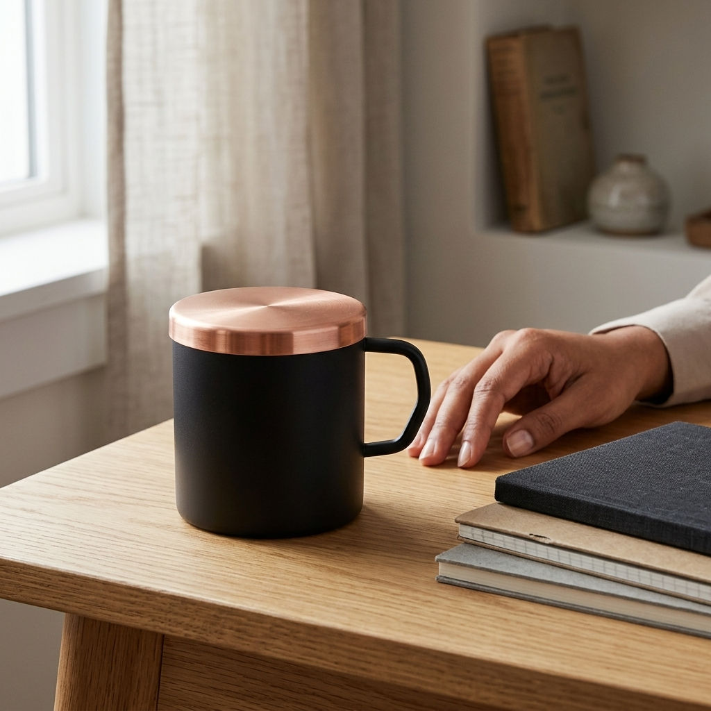 black and copper insulated mug Bangalore.