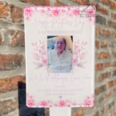 Personalised Heaven Mother's Day Grave Card Plaque