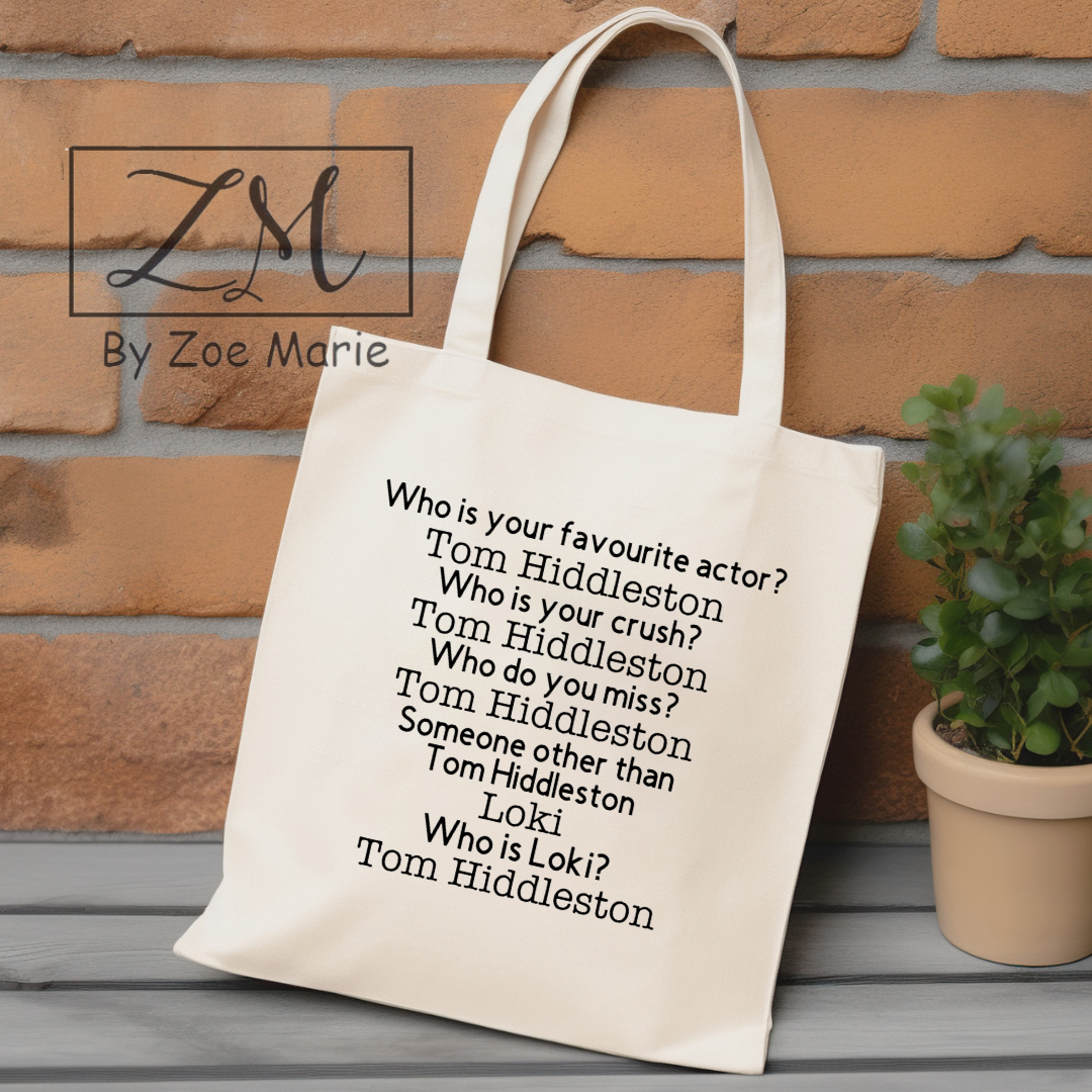 Tom Hiddleston tote bag