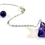 Miniature : Mini pendule Merkaba Amethystes et lune   
