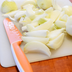 Roughly chopped onions