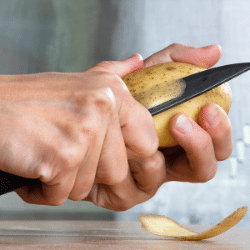 Peeling a potato