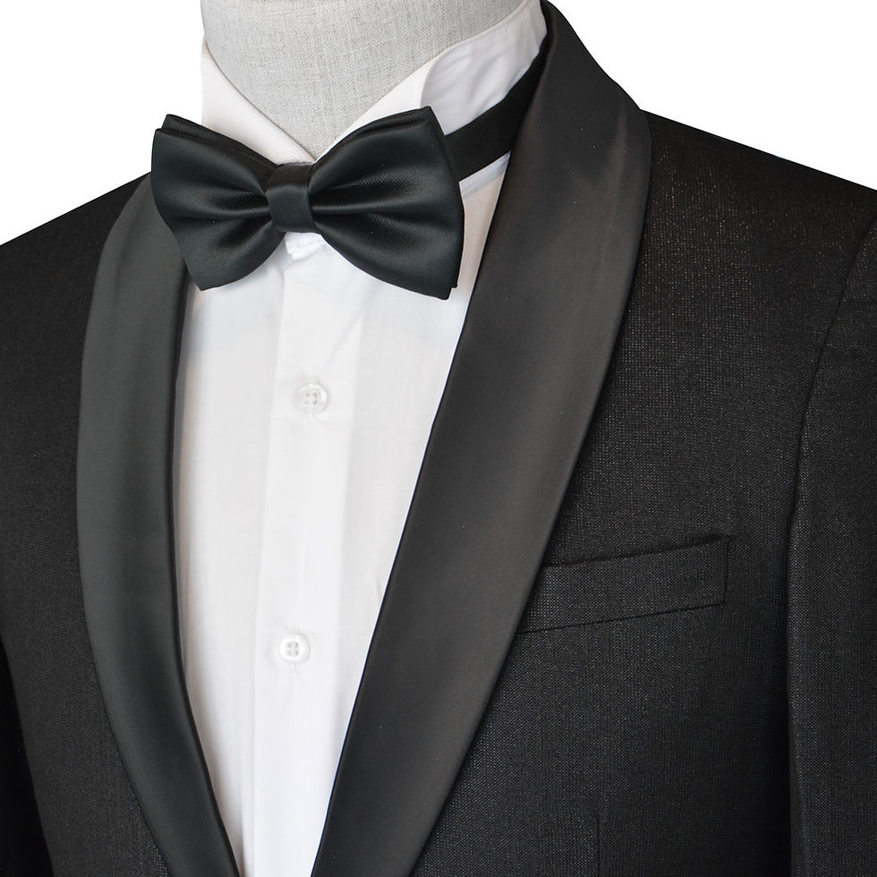 Thumbnail: Black Shiny Shawl Lapel Tuxedo
