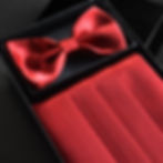 Red cummerbund set with bow tie and pocket square for tuxedo