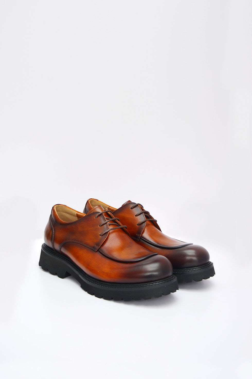 Thumbnail: Men’s brown leather derby shoes
