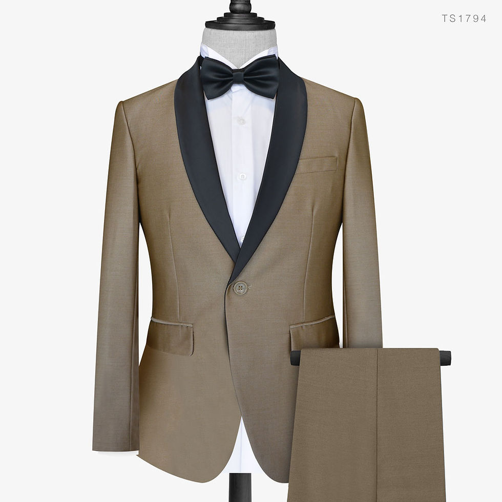 Shiny Champagne Gold Slim Fit Tuxedo