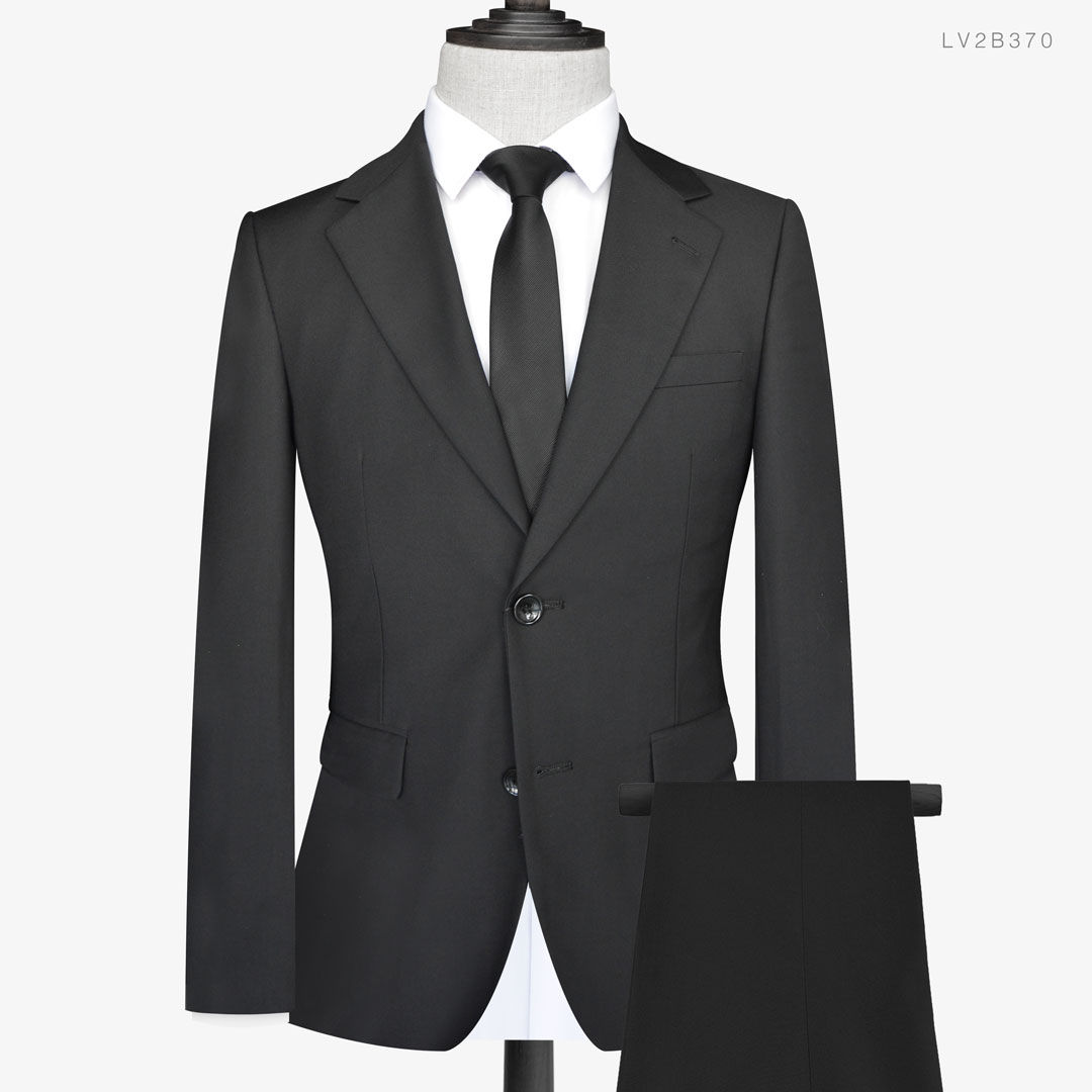 Black slim-fit suit set including jacket and trousers – Kinghouse Apparel