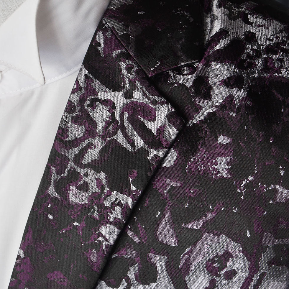 Thumbnail: Purple Jacquard 1-Button Suit