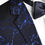 Thumbnail: Blue jacquard slim-fit 1-button suit for men