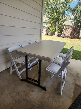 Kids size tables and chairs make the perfect designated space for toddlers to sit.