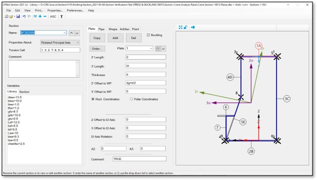 Section Designer creates custom built up box girders for use in FEA