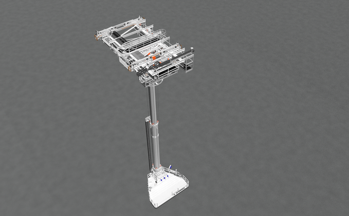 Custom Stacker crane for use in a class I div I hazardous enviornment.