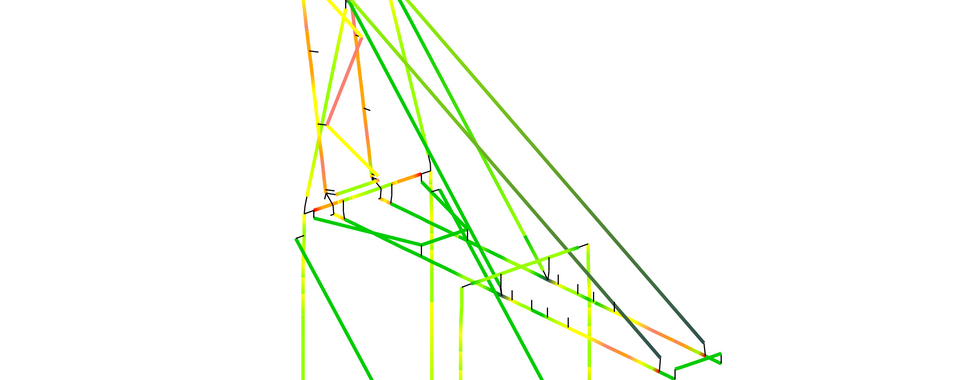 Stress Graphics can display results accross multiple FEA models in the same project. Quickly see which geometry and loads govern the design.
