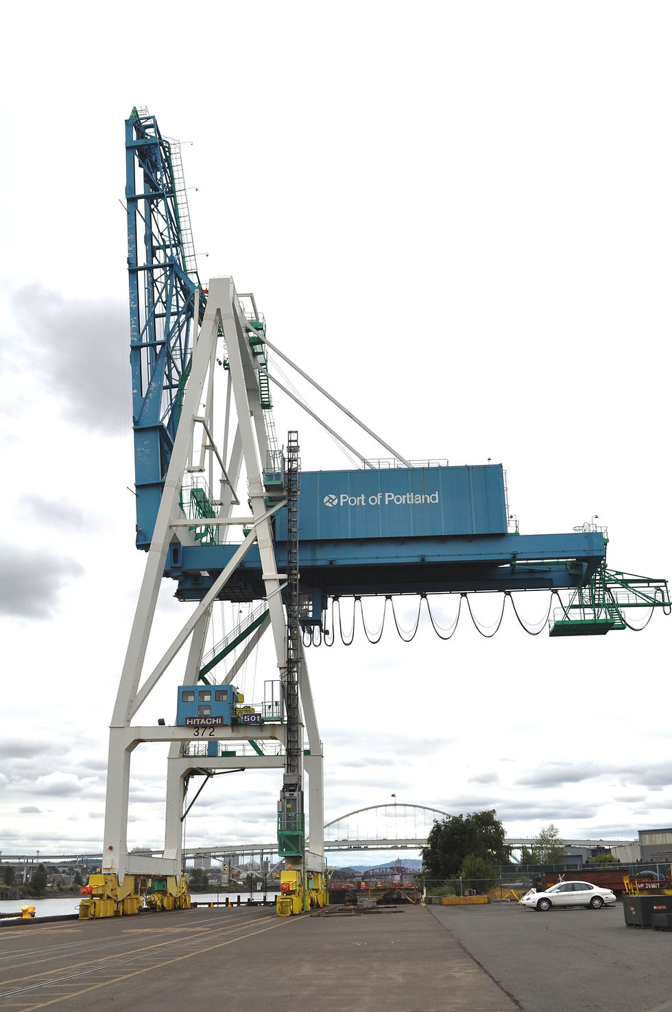 A-Frame STS Container Crane. This is an older structural arrangement. 