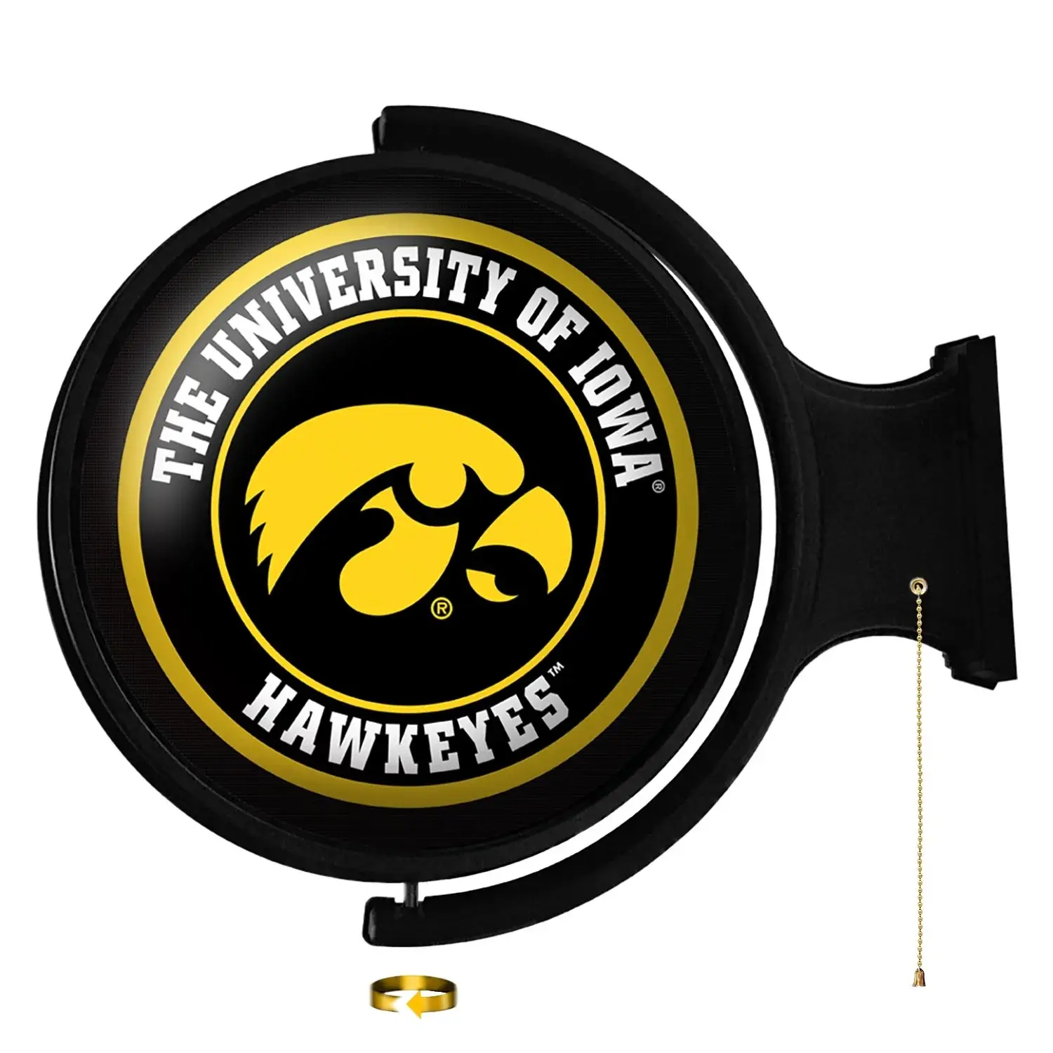 Iowa Hawkeyes - Rotating Lighted Wall Sign