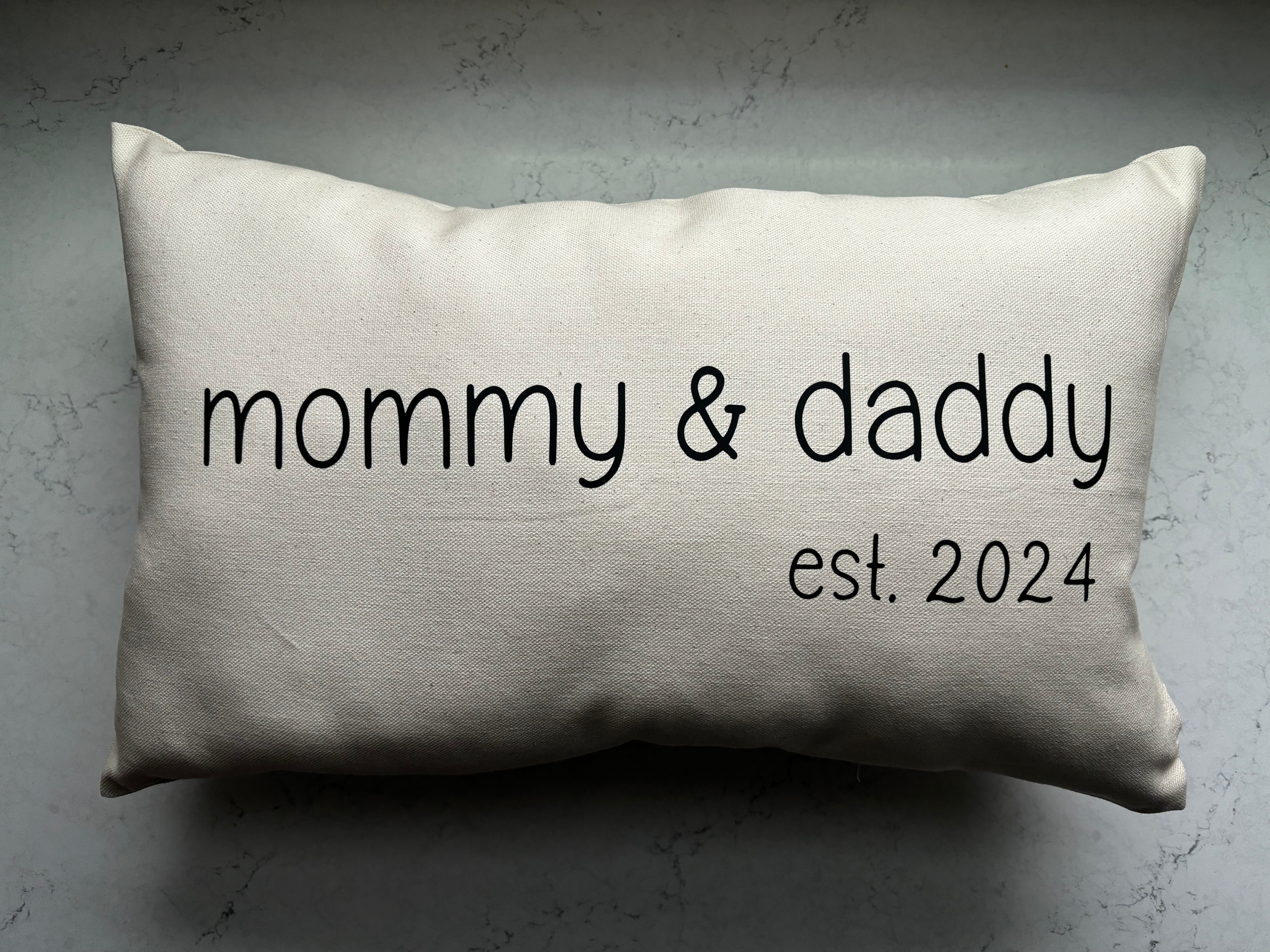 "Mommy and Daddy" Pillow