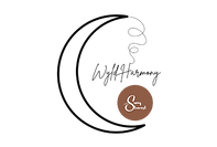 Wyld Harmony logo with the name, Wyld Harmony in script, dangling from a crescent moon.