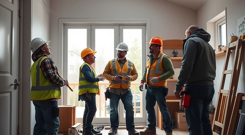 construction workers having fun inside of house.jpg
