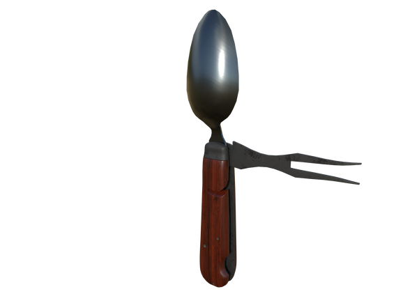 Damaged and Restored Civil War Folding Spoon