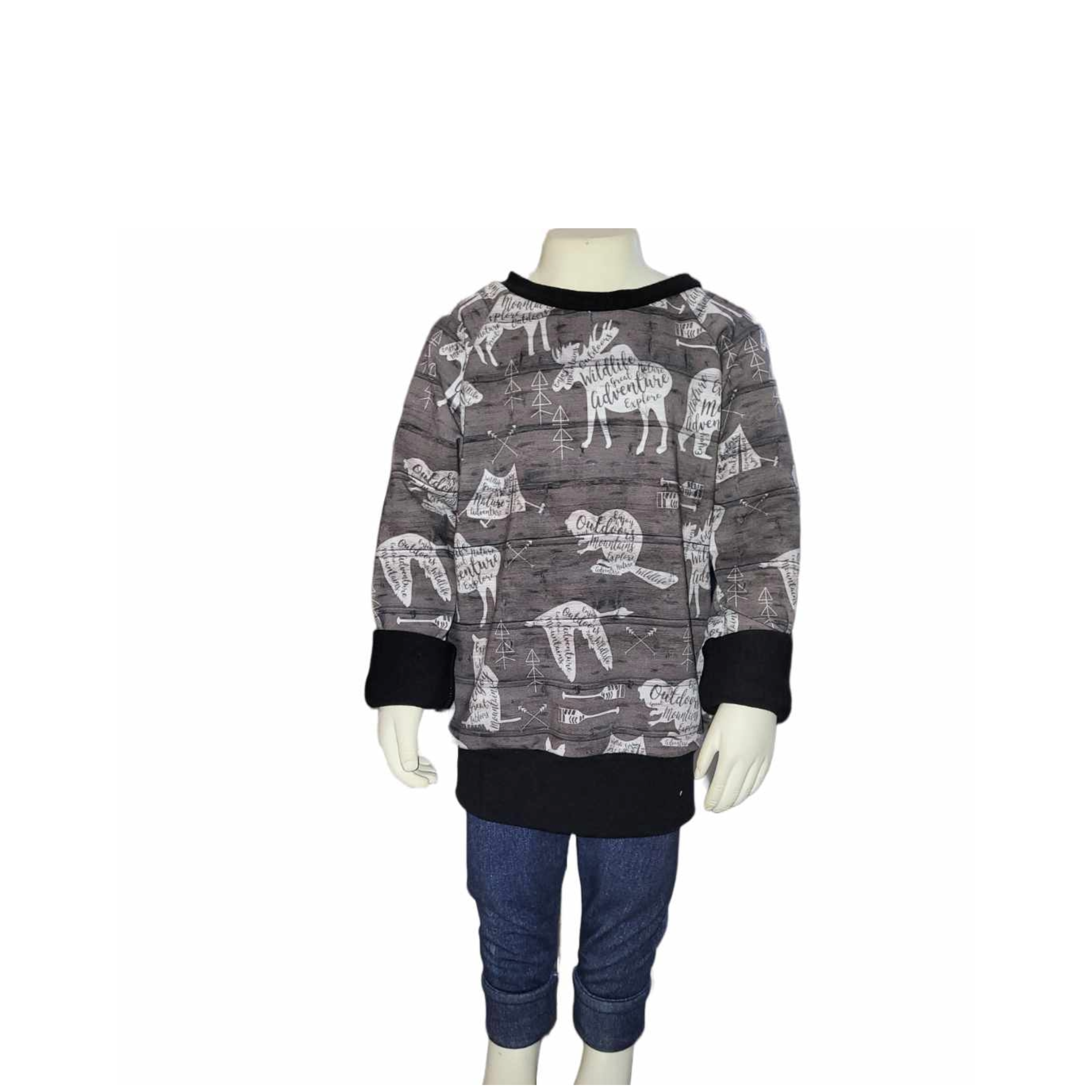 Mountain Adventure Raglan Crewneck Sweatshirt - Kids GWM