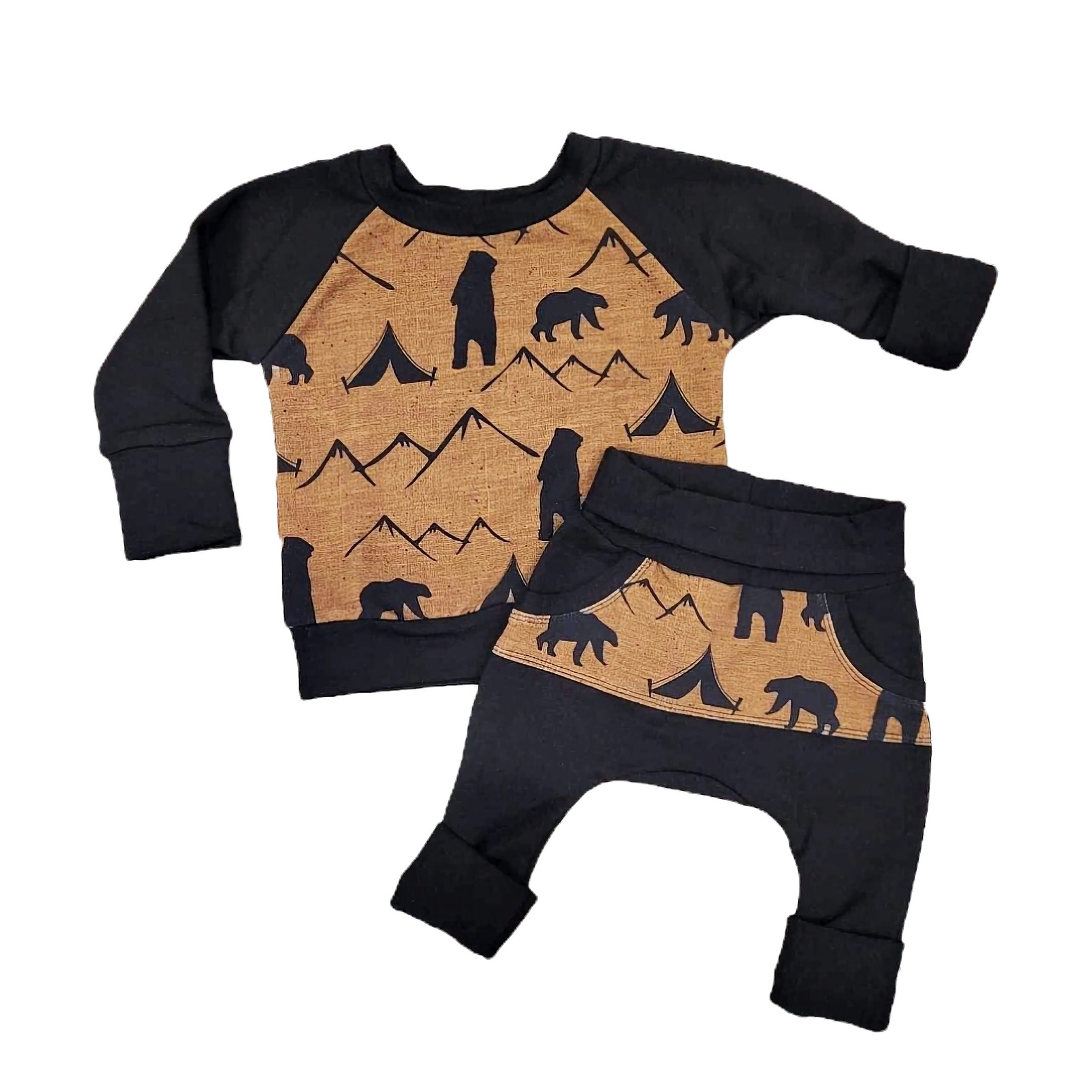 Cognac Bears GWM 2 Pc Set Long Sleeve