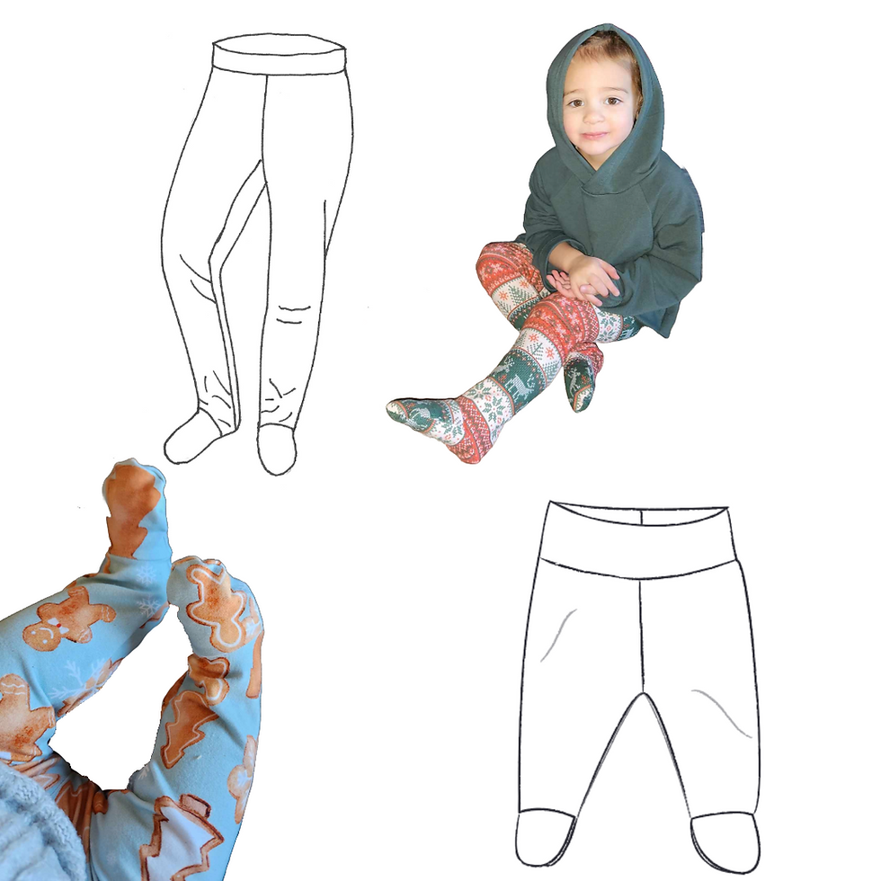 Thumbnail: Custom Footed Pants Newborn Footies