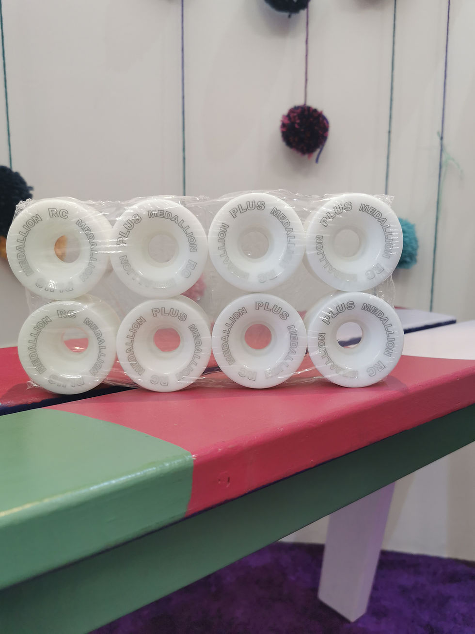 Thumbnail: White Medallion Dance Wheels (Pack of 8)