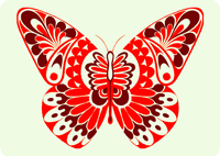 Schmetterling gemustert