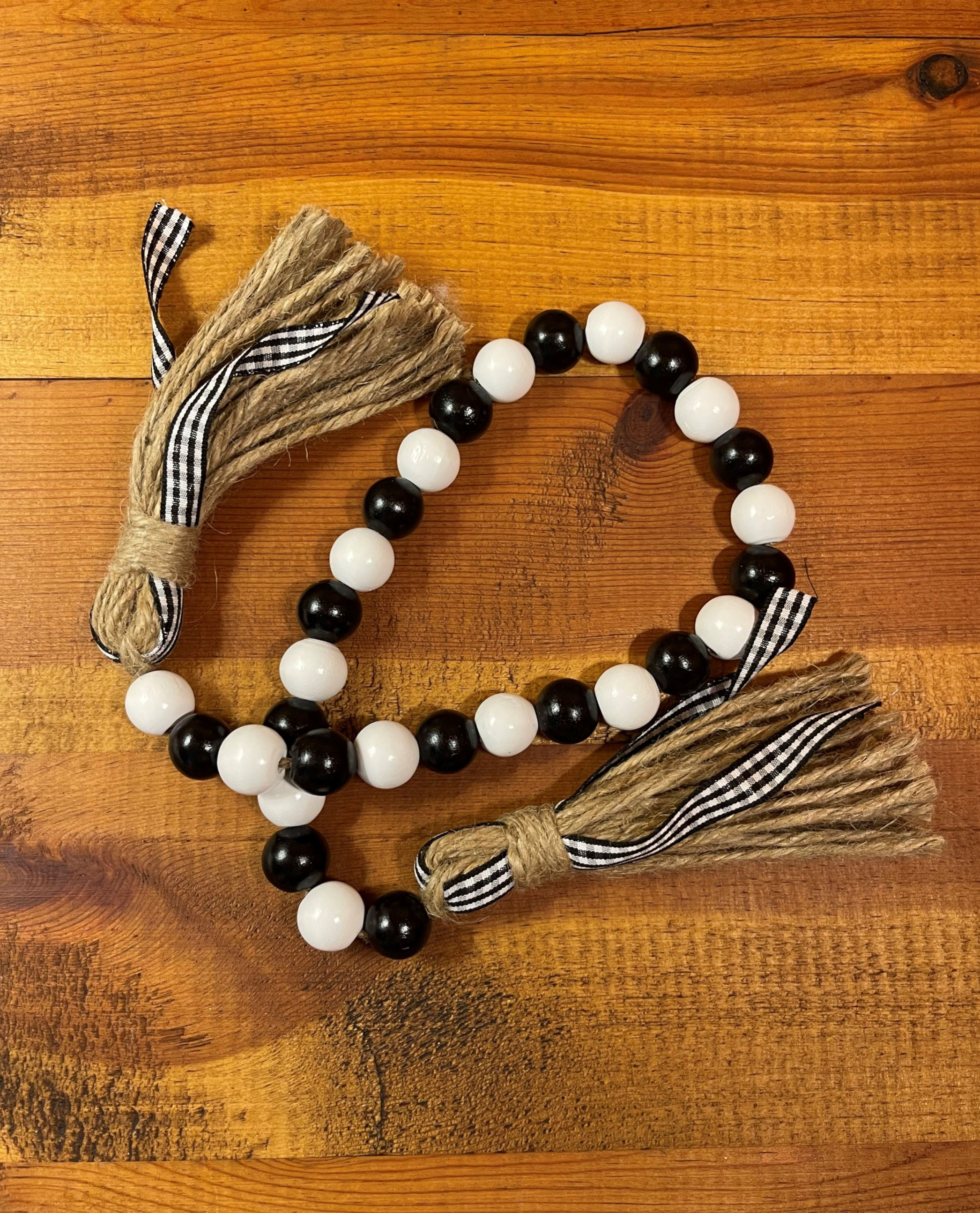 Black and White Decorative Beads