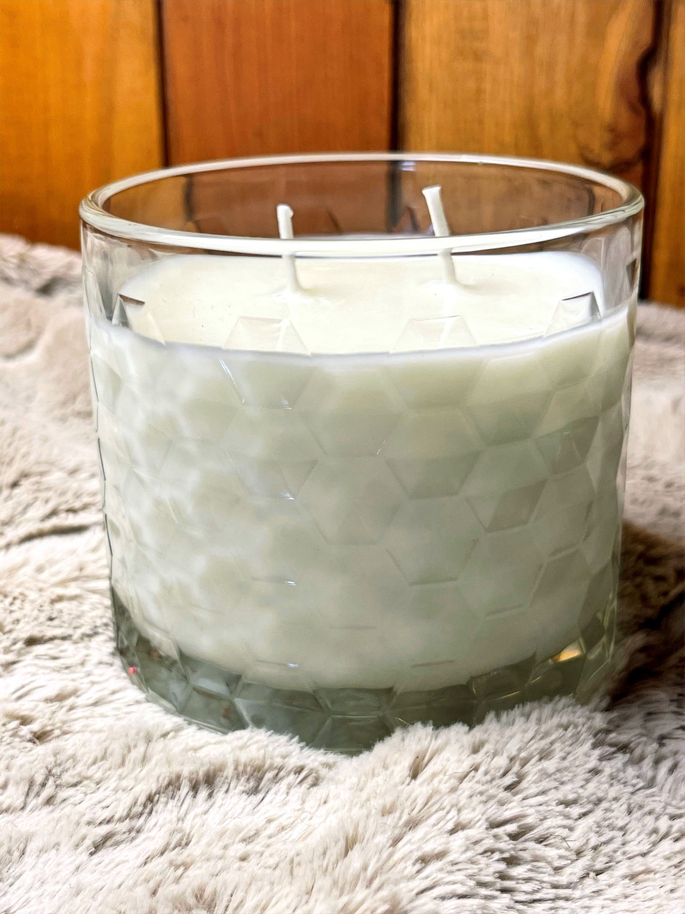 Three Wick Decorative Glass Jar Candle