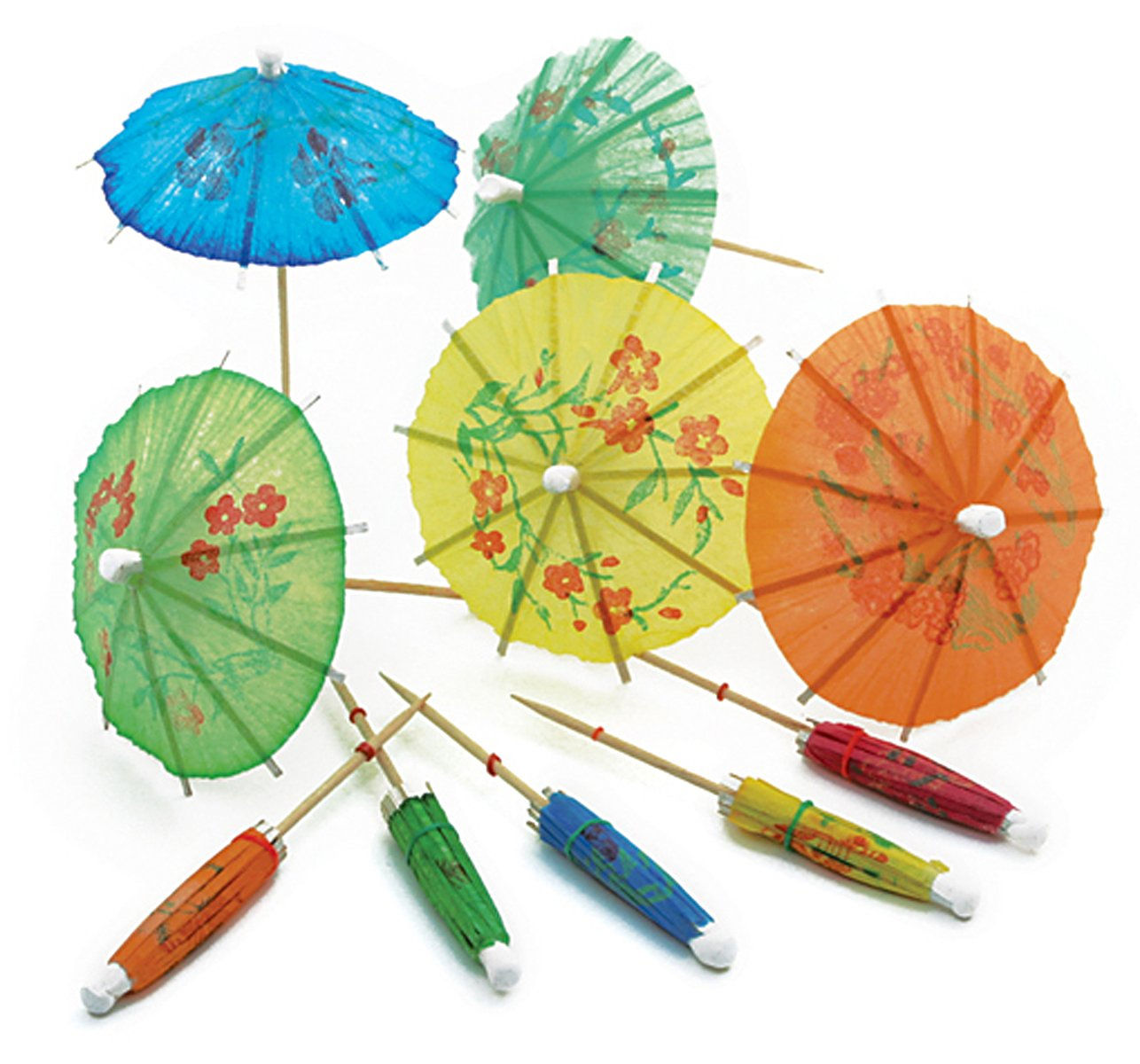 4" Drink Umbrella / Parasol Pick with Assorted Colors
