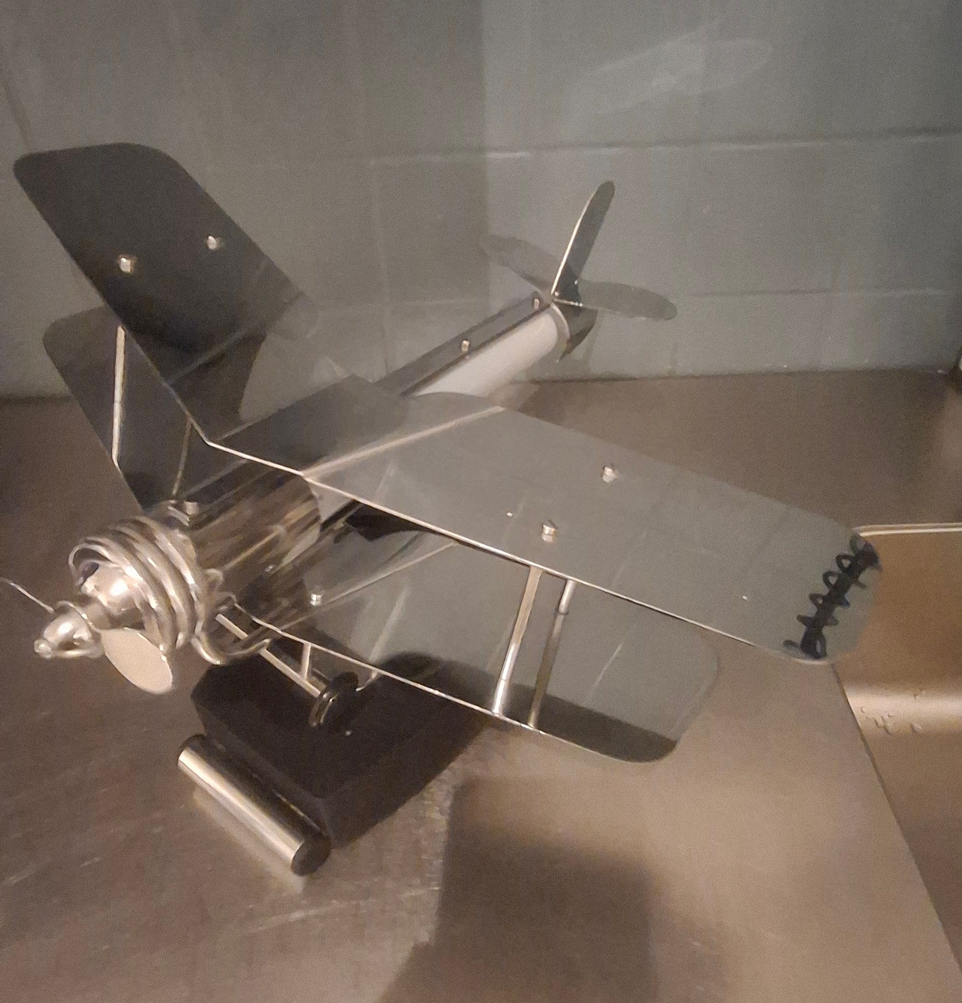 Prachtige dubbeldekker vliegtuig lamp jaren 50/60