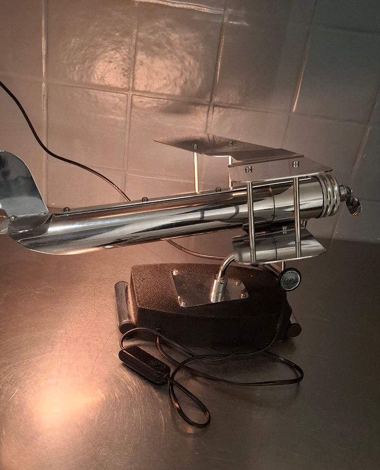 Thumbnail: Prachtige dubbeldekker vliegtuig lamp jaren 50/60