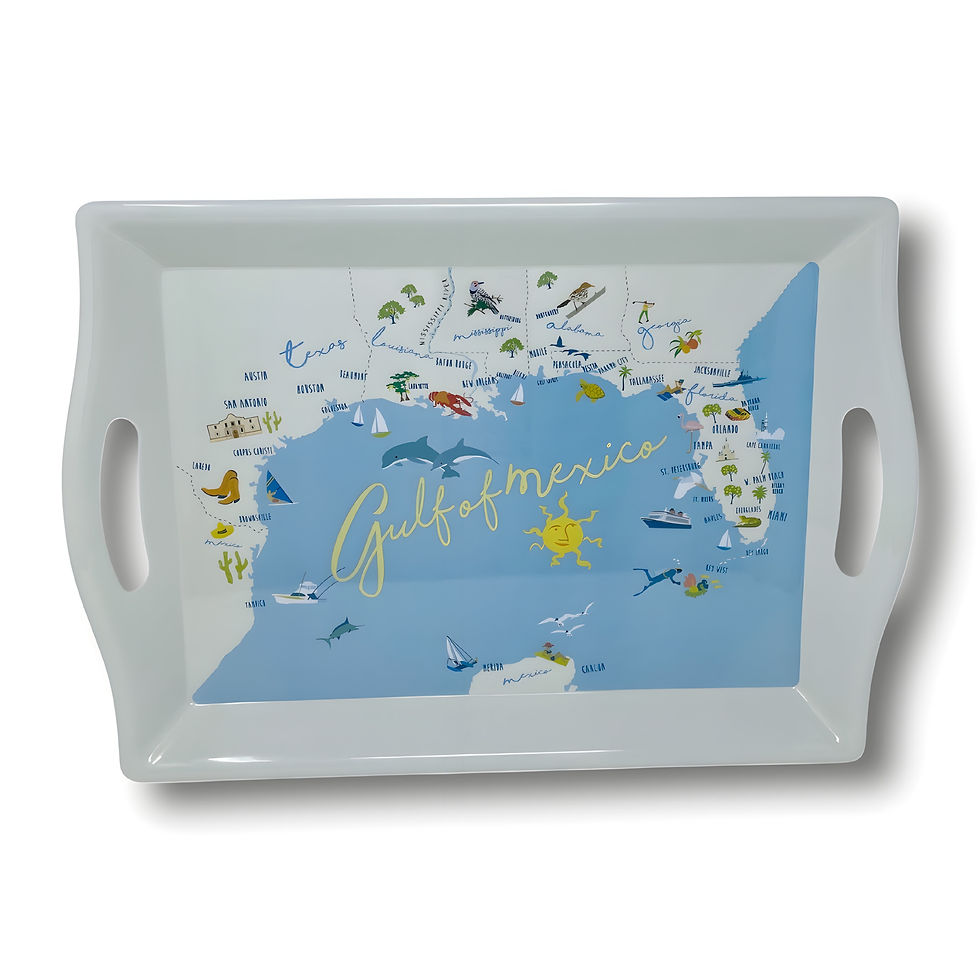 Thumbnail: Gulf of Mexico 2-Handle Butler Tray WB