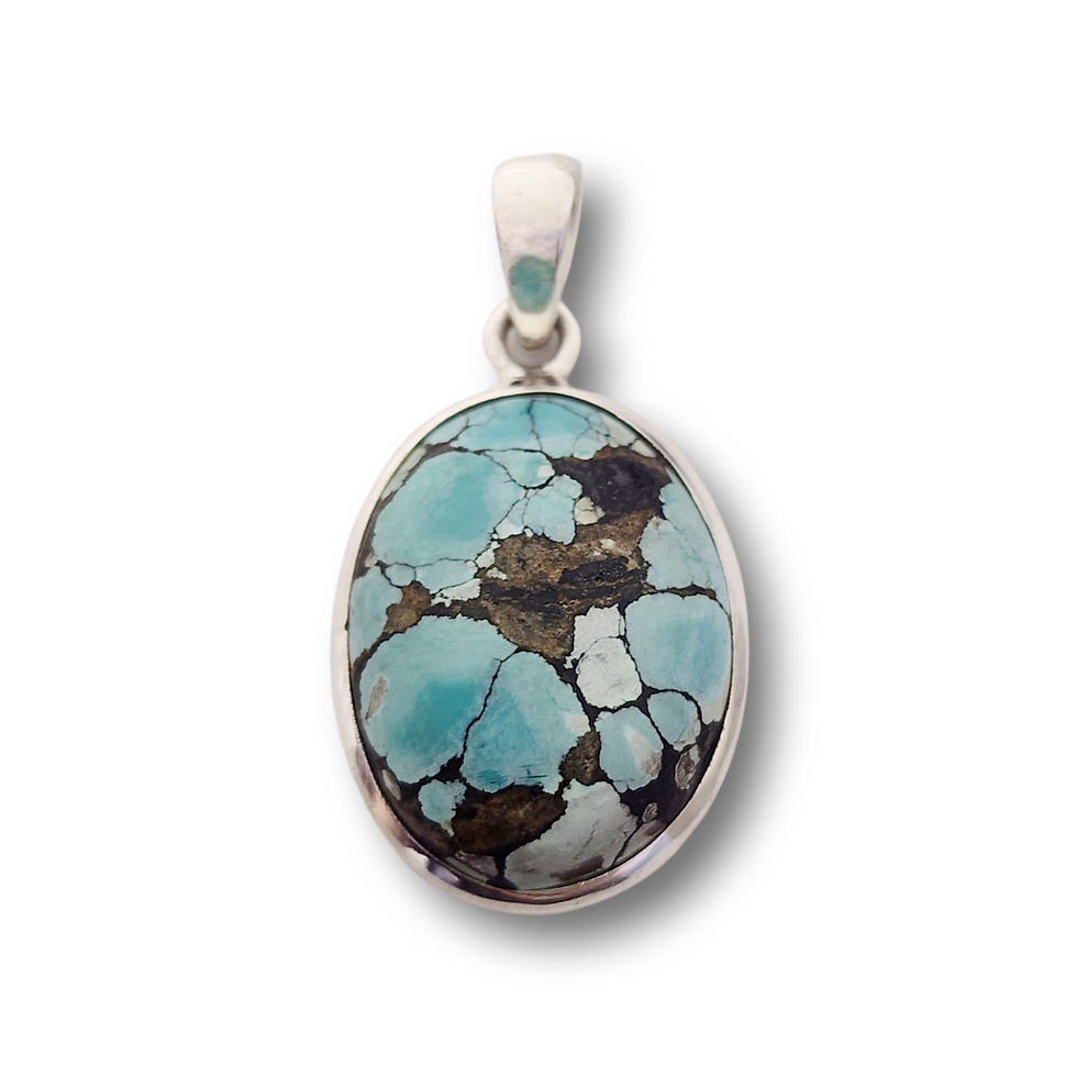 Thumbnail: Turquoise Pendant .925 Sterling Silver (OC7) WB