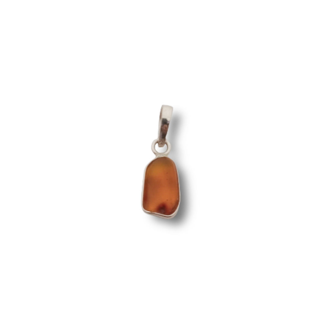 Mexican Amber Pendant .925 Sterling Silver