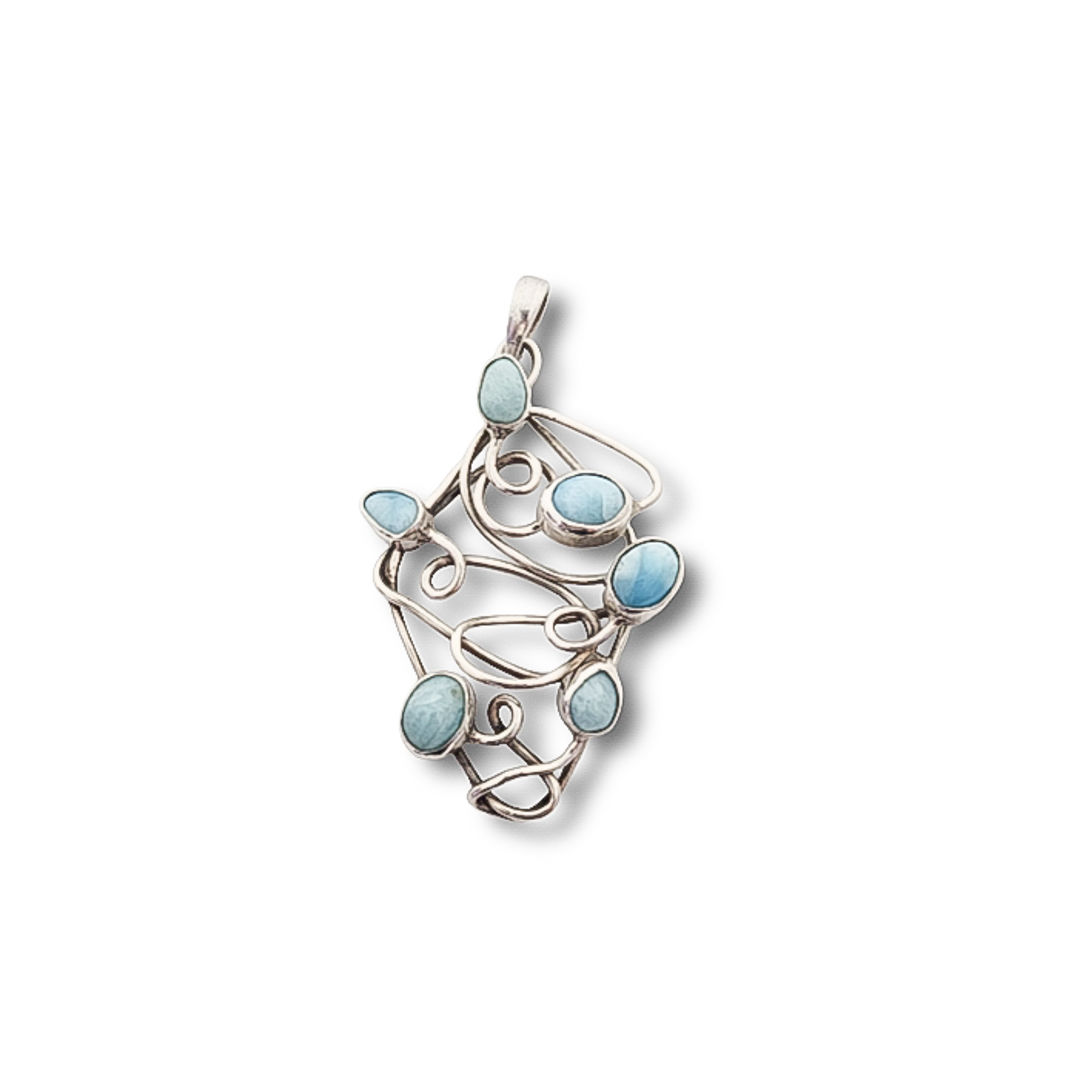 Larimar Pendant .925 Sterling Silver (OC3)