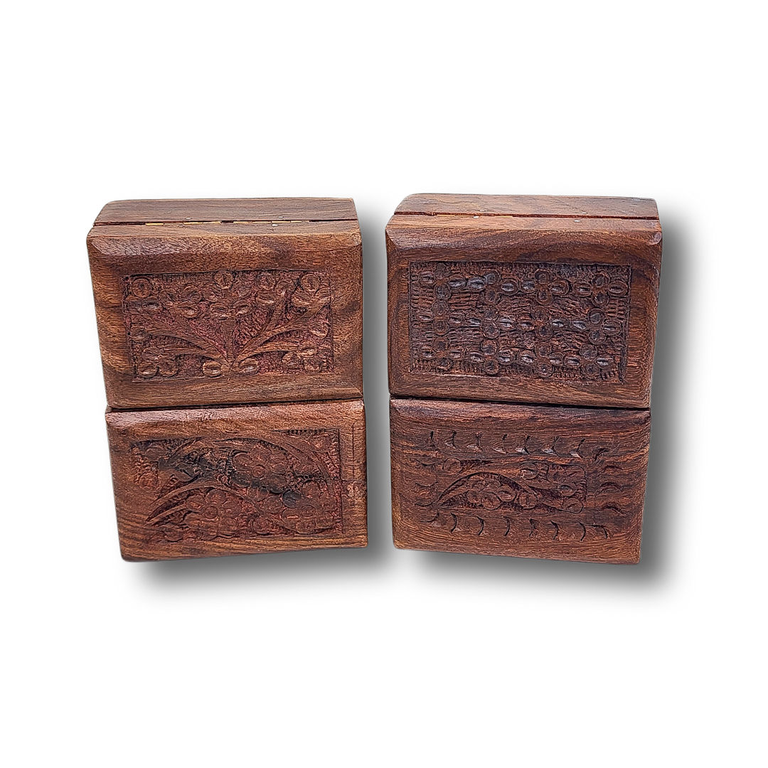 Hand Carved Wood Box