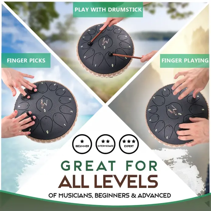 Thumbnail: 12 Inch Steel Tongue Drum Great for all Levels