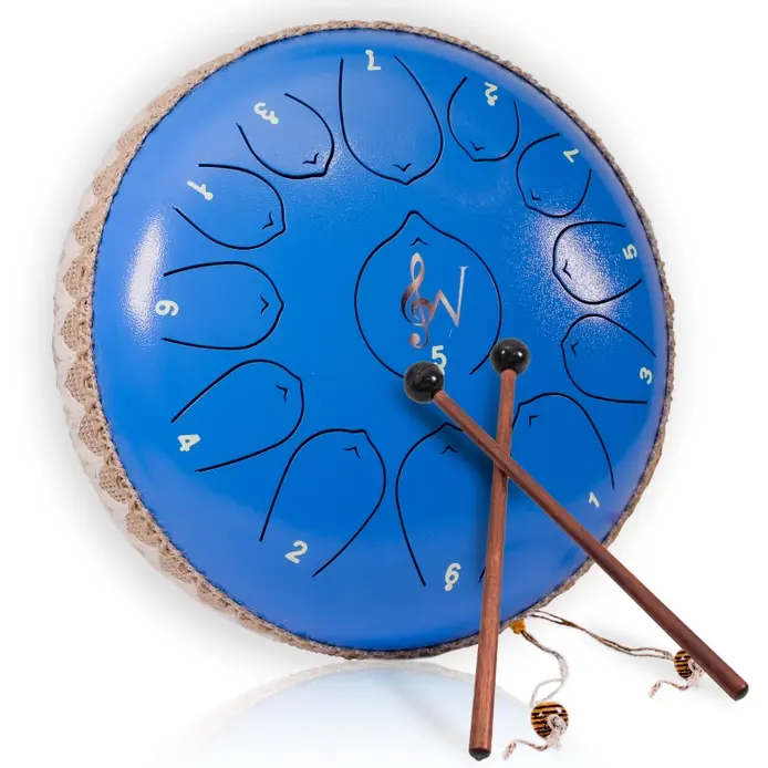 Thumbnail: Blue 12 Inch Steel Tongue Drum