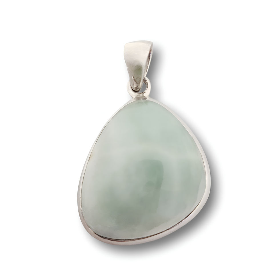 Thumbnail: Green Aragonite Pendant .925 Sterling Silver (FFC1) WB