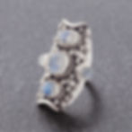 Rainbow Moonstone Ring .925 Sterling Silver (OC13)