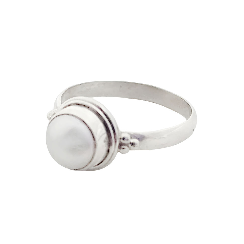 Thumbnail: Pearl Ring .925 Sterling Silver (R1) WB