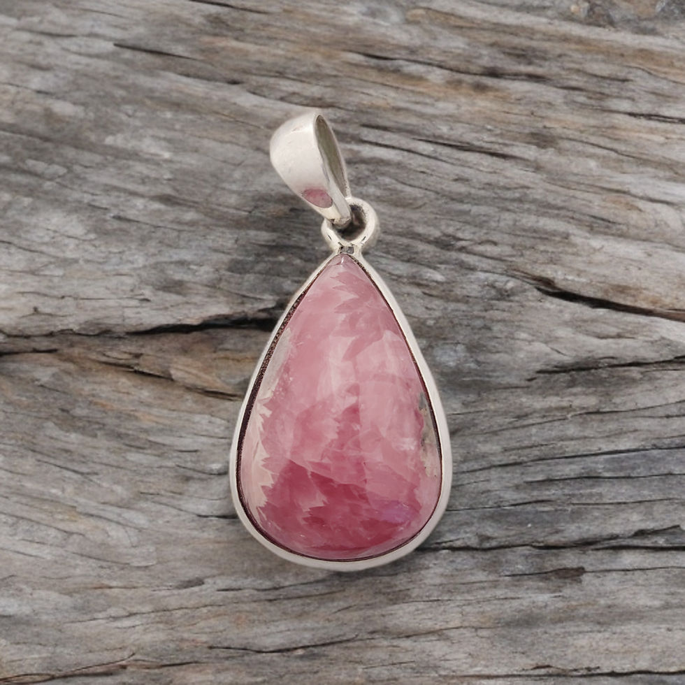 Rhodochrosite Pendant .925 Sterling Silver (TDC8)